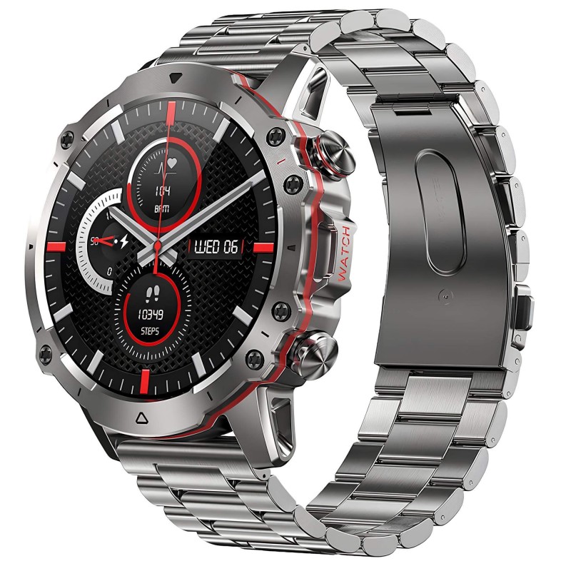 Smartwatch Microwear AK56 400mAh - Silver Steel 