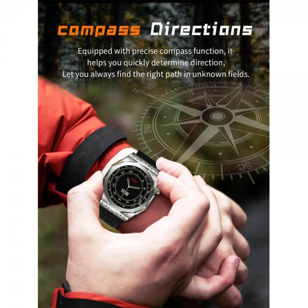 Smartwatch Microwear T83 Max – Black Silicone