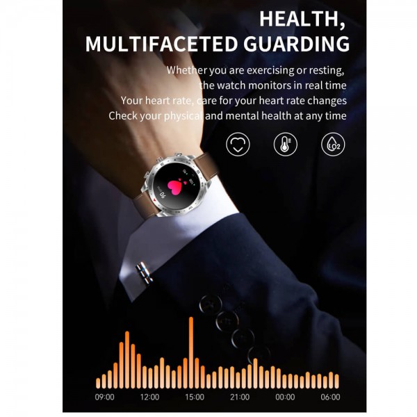 Smartwatch Microwear K95 – Brown Leder Smartwatch Microwear K95 – Brown Leder