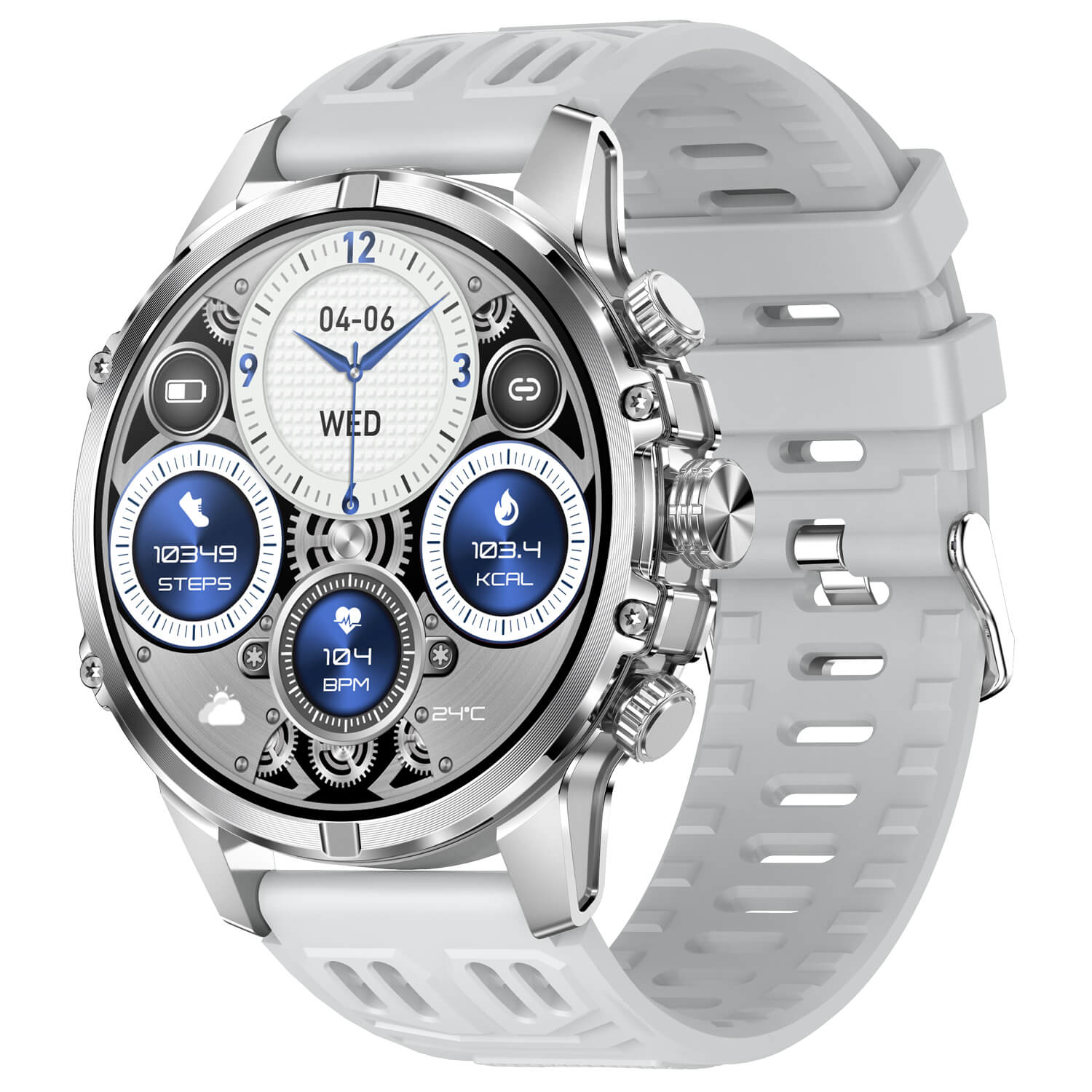 Smartwatch Microwear CF53 – White Silicone Smartwatch Microwear CF53 – White Silicone