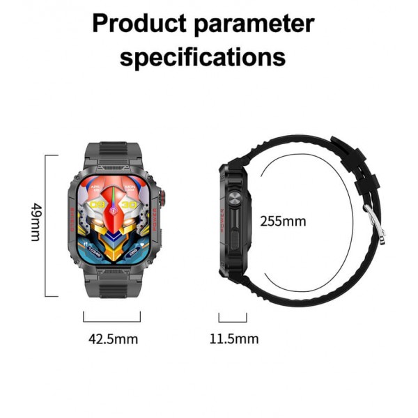 Smartwatch Microwear TK25 – Black 