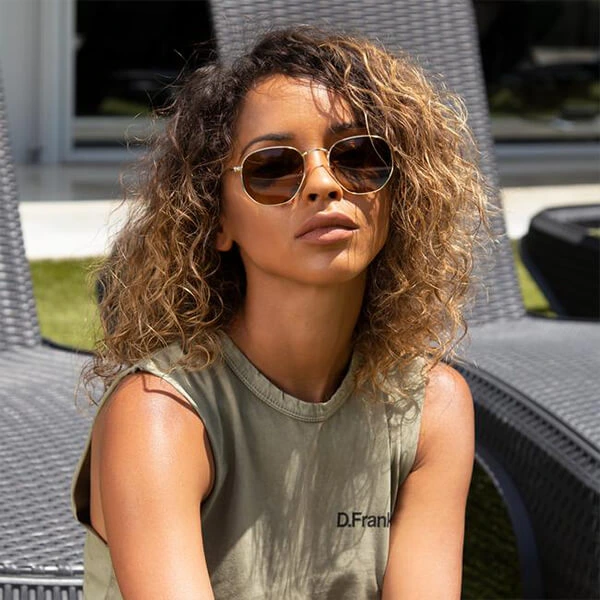 D.Franklin Classic Hexagon Gold Brown DFKSUN0412