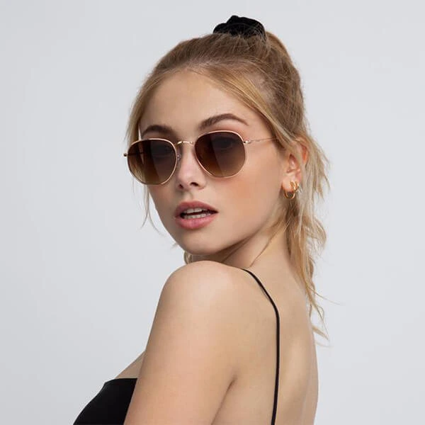 D.Franklin Classic Hexagon Gold Brown DFKSUN0412