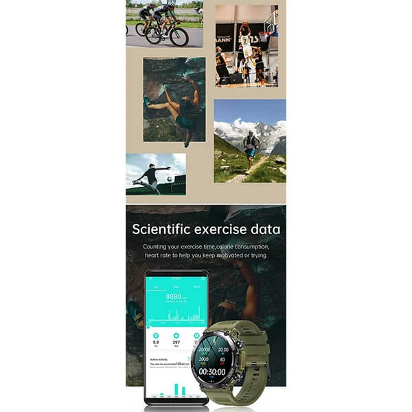 Smartwatch Bakeey K76 Pro – Khaki