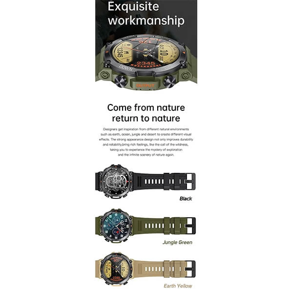 Smartwatch Bakeey K76 Pro – Army Green