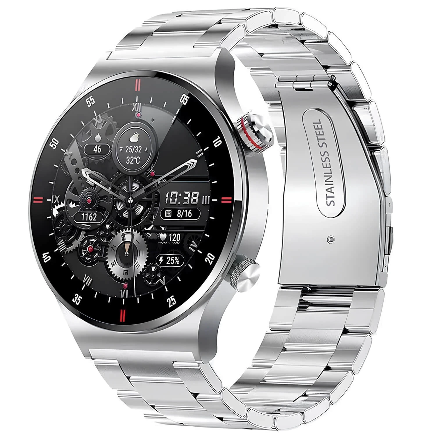 Smartwatch Microwear QW33 - Steel Silver Smartwatch Microwear QW33 - Steel Silver