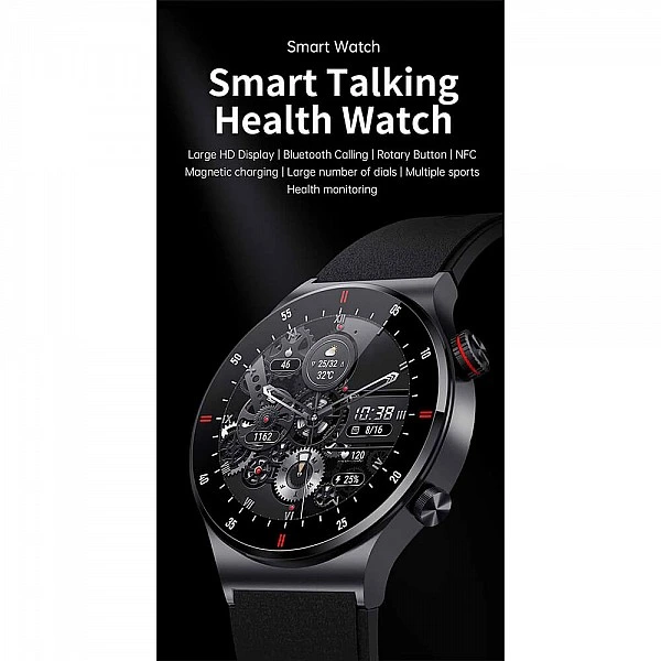 Smartwatch Microwear QW33 - Black Steel