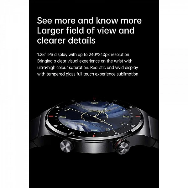 Smartwatch Microwear QW33 - Black Steel