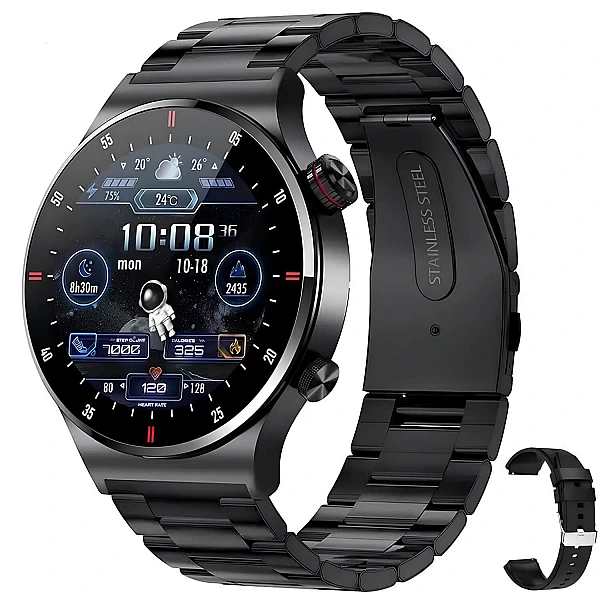 Smartwatch Microwear QW33 – Black Steel