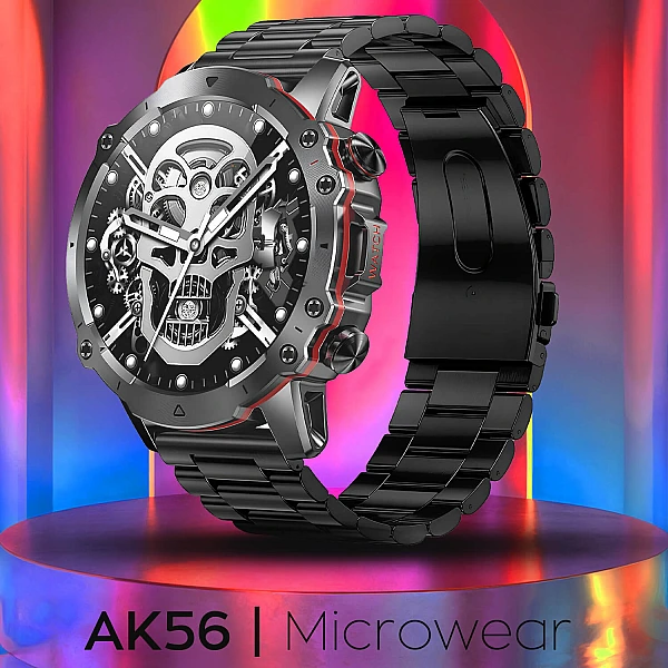 Smartwatch Microwear AK56 400 mAh – Steel Black