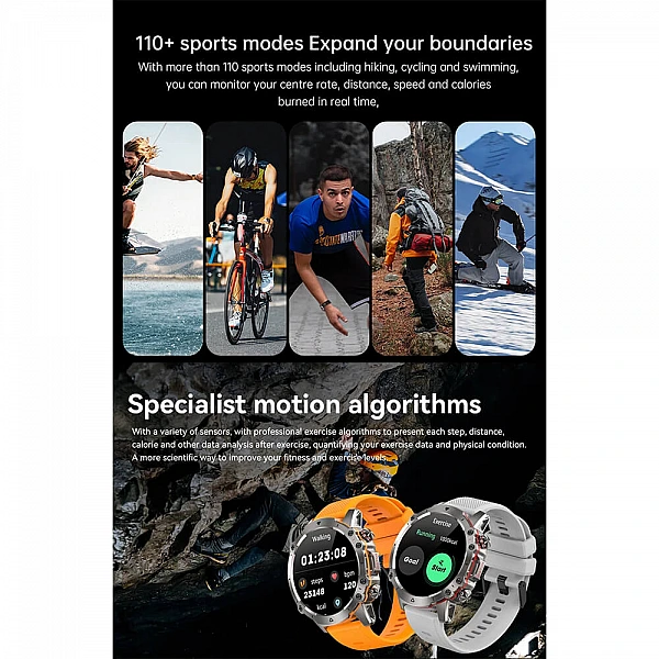 Smartwatch Microwear AK56 400mAh - Silver Steel Smartwatch Microwear AK56 400mAh - Silver Steel