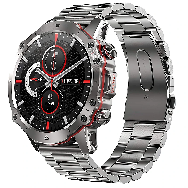 Smartwatch Microwear AK56 400mAh - Silver Steel 