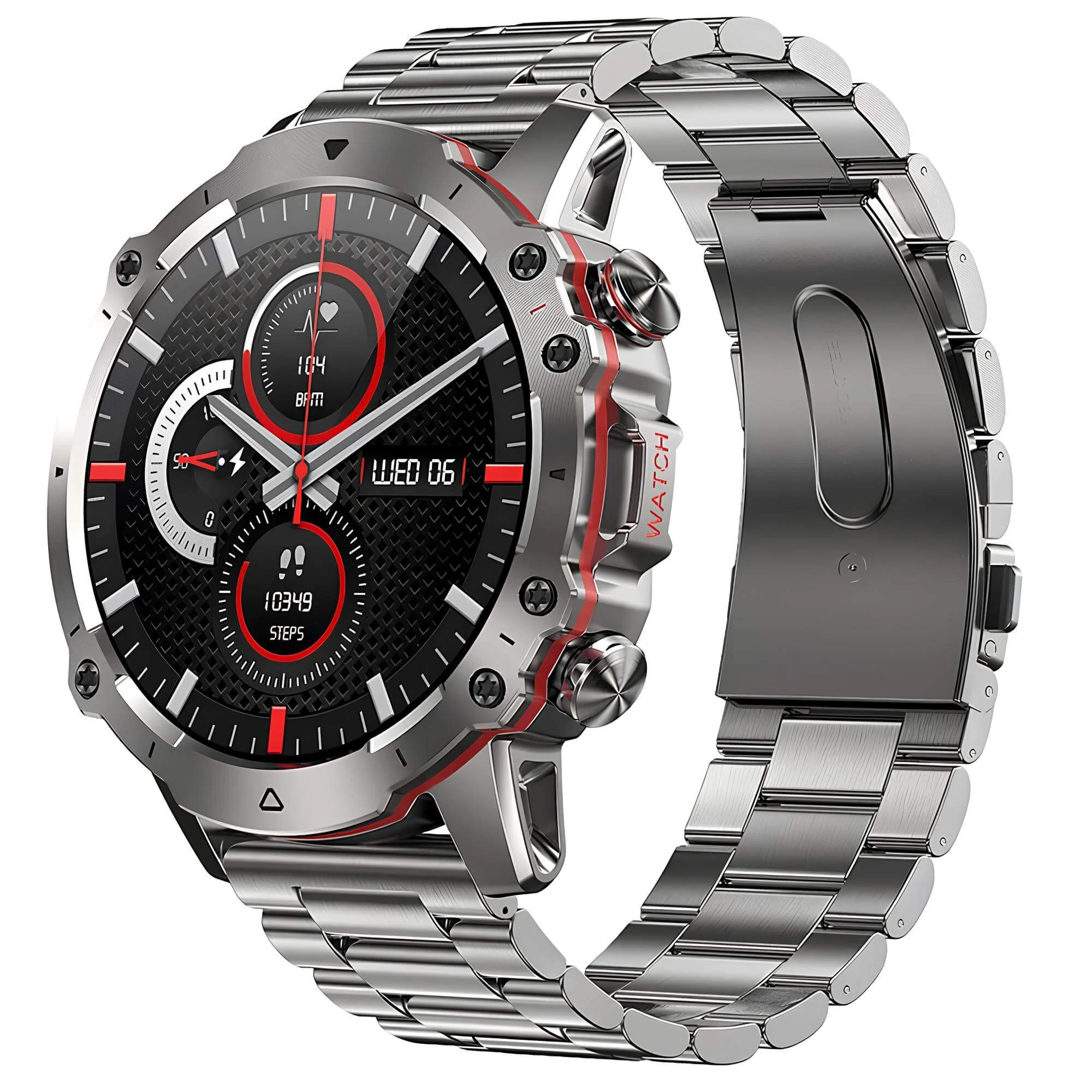 Smartwatch Microwear AK56 400mAh - Silver Steel 