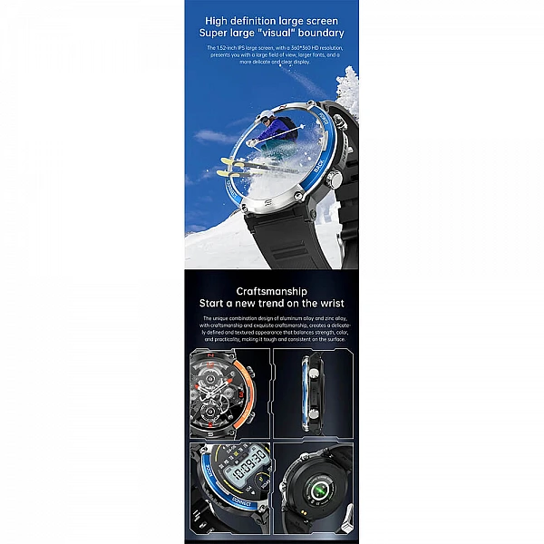 Smartwatch Microwear X11 420 mAh – Black Blue