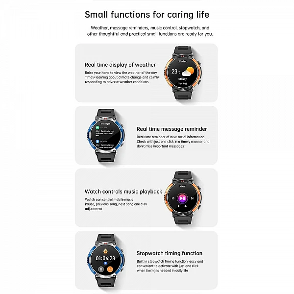 Smartwatch Microwear X11 420 mAh – Black Blue