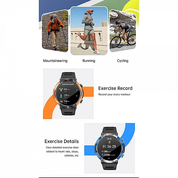 Smartwatch Microwear X11 420 mAh – Black Blue