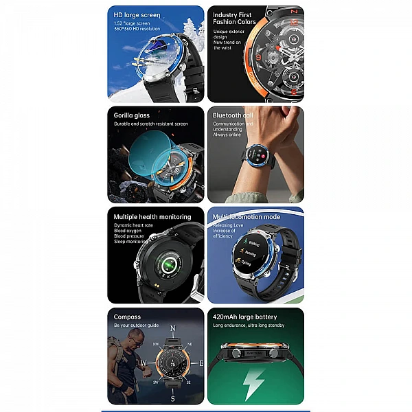 Smartwatch Microwear X11 420 mAh – Black Blue