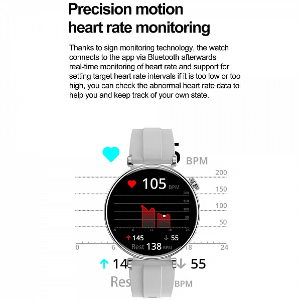 Smartwatch Microwear MK41 – Gold Steel