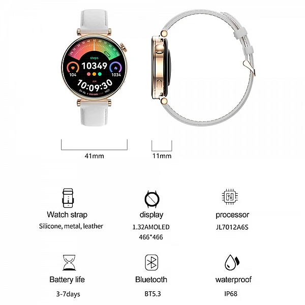 Smartwatch Microwear MK41 – Gold Steel