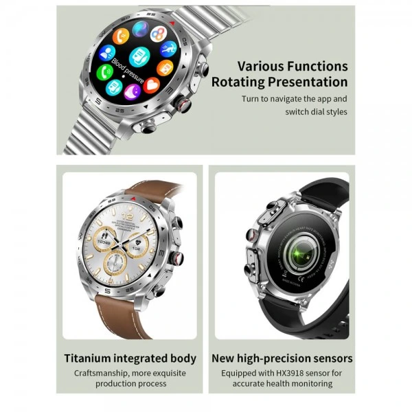 Smartwatch Microwear K95 – Brown Leder Smartwatch Microwear K95 – Brown Leder