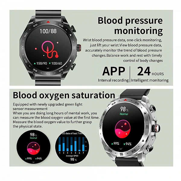 Smartwatch Microwear K95 – Black Leder Smartwatch Microwear K95 – Black Leder