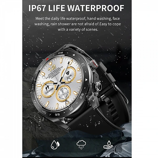 Smartwatch Microwear K95 – Black Leder Smartwatch Microwear K95 – Black Leder