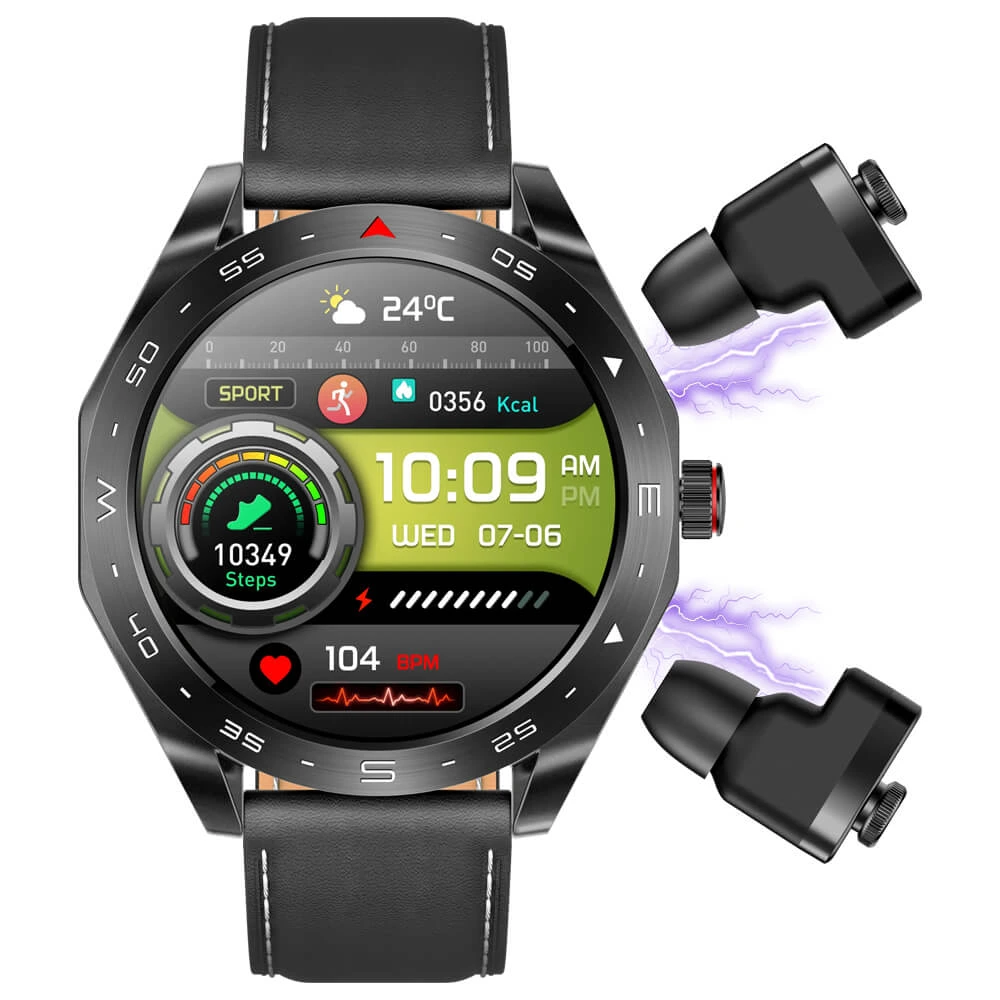 Smartwatch Microwear K95 – Black Leder Smartwatch Microwear K95 – Black Leder