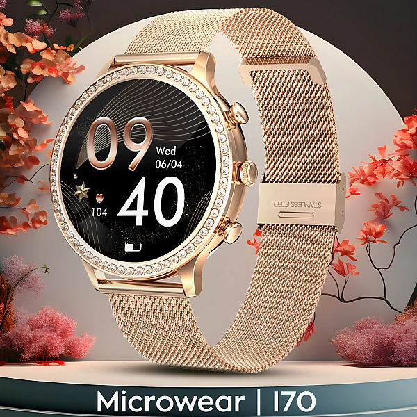 Smartwatch Microwear i70 - Gold Steel Smartwatch Microwear i70 - Gold Steel
