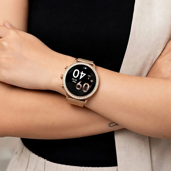 Smartwatch Microwear i70 - Gold Steel Smartwatch Microwear i70 - Gold Steel