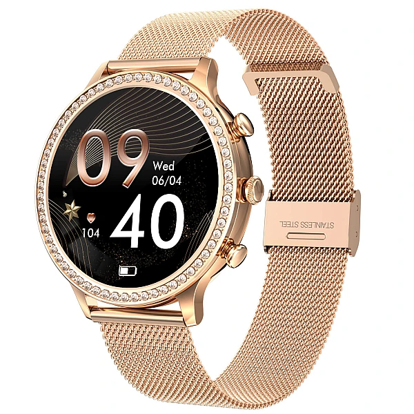 Smartwatch Microwear i70 - Gold Steel