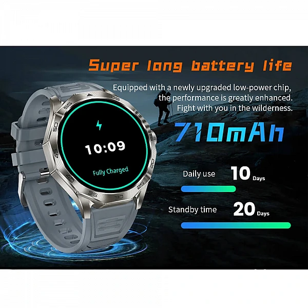 Smartwatch Microwear DA23 – Black Silicone Smartwatch Microwear DA23 – Black Silicone
