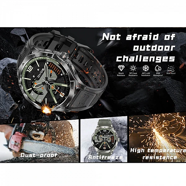 Smartwatch Microwear DA23 – Black Silicone Smartwatch Microwear DA23 – Black Silicone