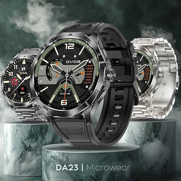 Smartwatch Microwear DA23 – Black Silicone Smartwatch Microwear DA23 – Black Silicone