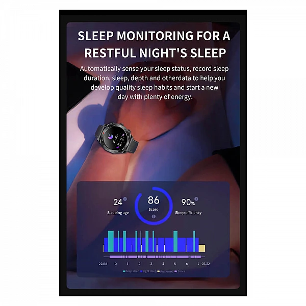 Smartwatch Microwear K95 – Black Steel