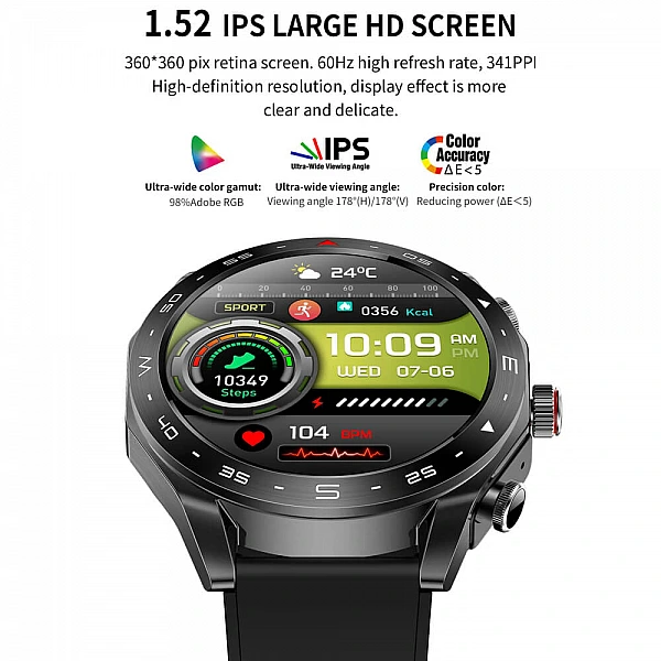 Smartwatch Microwear K95 – Black Steel