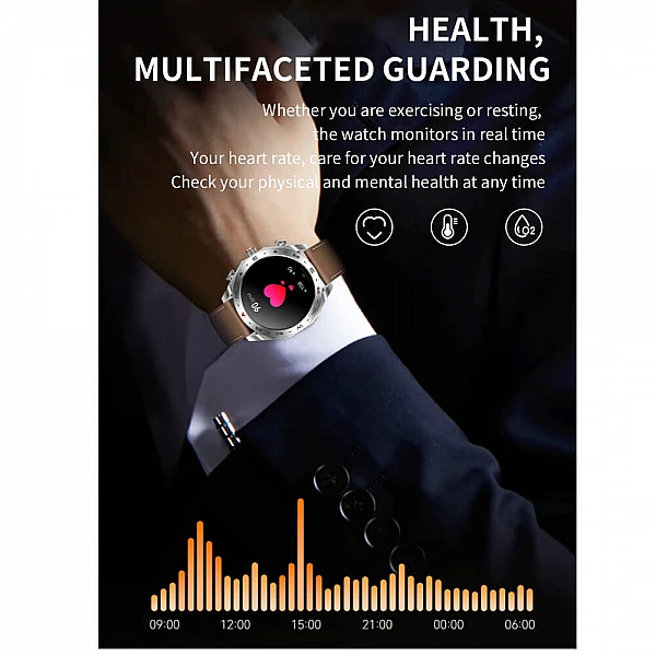 Smartwatch Microwear K95 – Black Steel