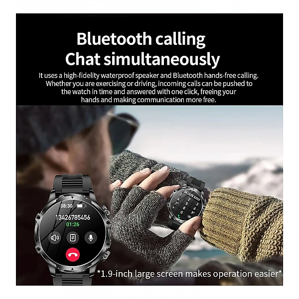 Smartwatch Microwear AK75 700mAh - Silver Steel Smartwatch Microwear AK75 700mAh - Silver Steel