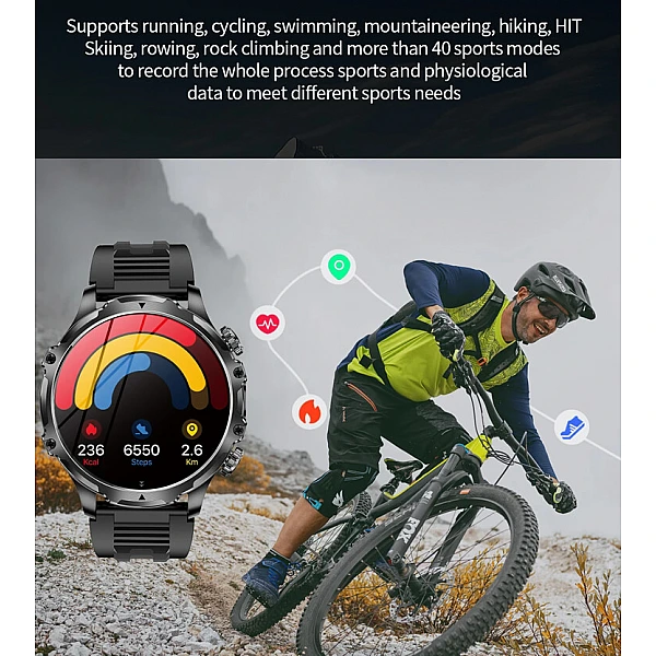 Smartwatch Microwear AK75 700mAh - Silver Steel Smartwatch Microwear AK75 700mAh - Silver Steel