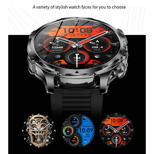 Smartwatch Microwear AK75 700 mAh – Black Steel