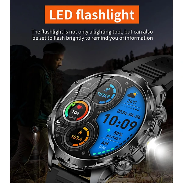 Smartwatch Microwear AK75 700 mAh – Black Steel