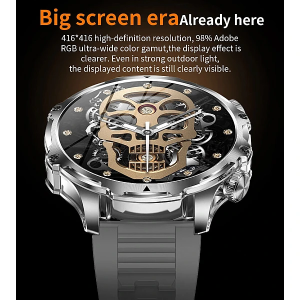 Smartwatch Microwear AK75 700 mAh – Black Steel