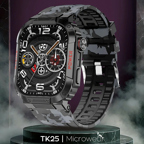 Smartwatch Microwear TK25 – Black Camo Smartwatch Microwear TK25 – Black Camo