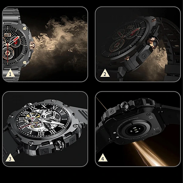 Smartwatch Microwear AK71 – Black Steel Smartwatch Microwear AK71 – Black Steel