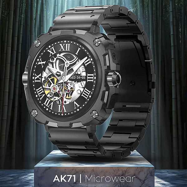 Smartwatch Microwear AK71 – Black Steel Smartwatch Microwear AK71 – Black Steel