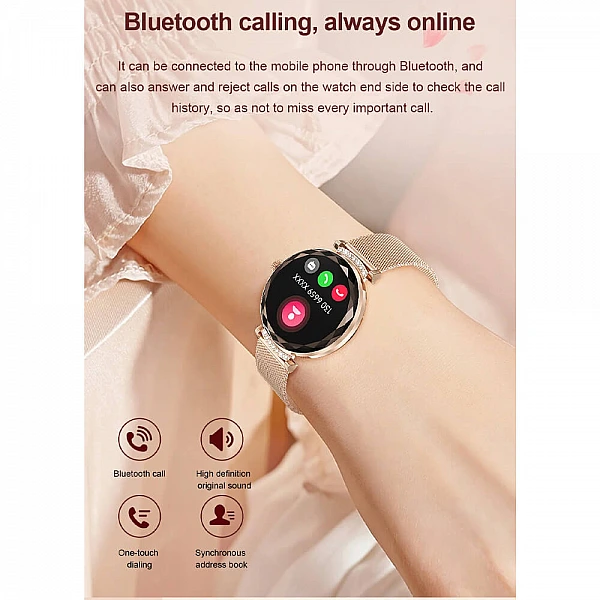 Smartwatch Microwear NX7 Pro - Gold Steel Smartwatch Microwear NX7 Pro - Gold Steel