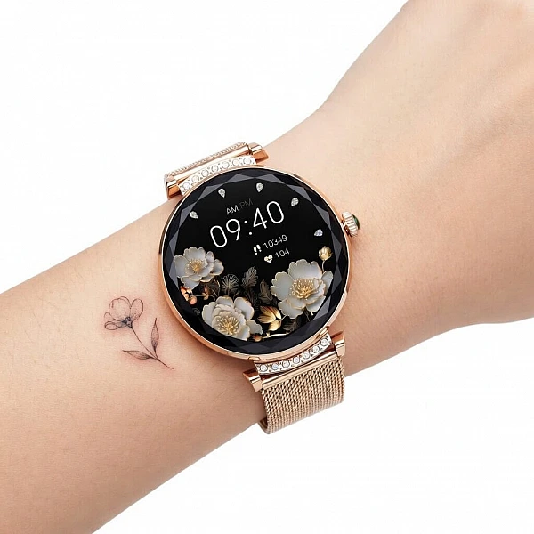 Smartwatch Microwear NX7 Pro - Gold Steel Smartwatch Microwear NX7 Pro - Gold Steel