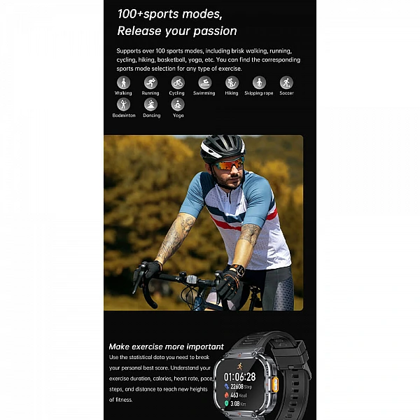 Smartwatch Microwear NX23 – Orange Black