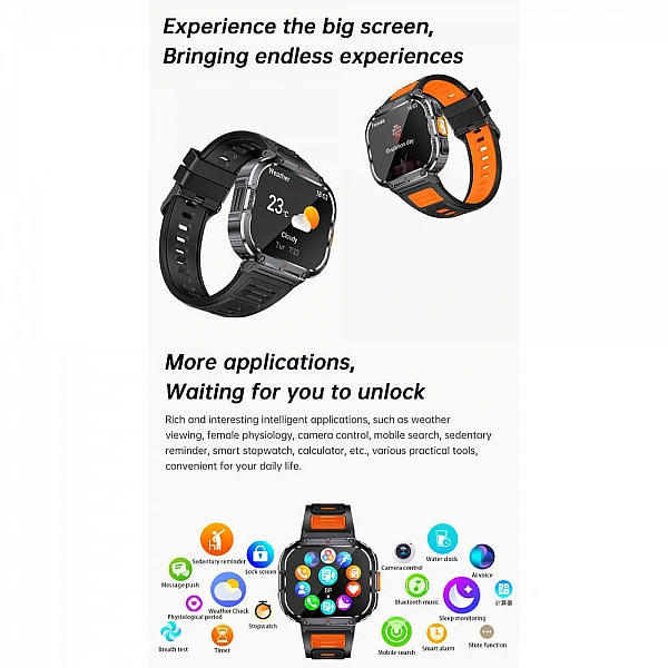 Smartwatch Microwear NX23 – Orange Black