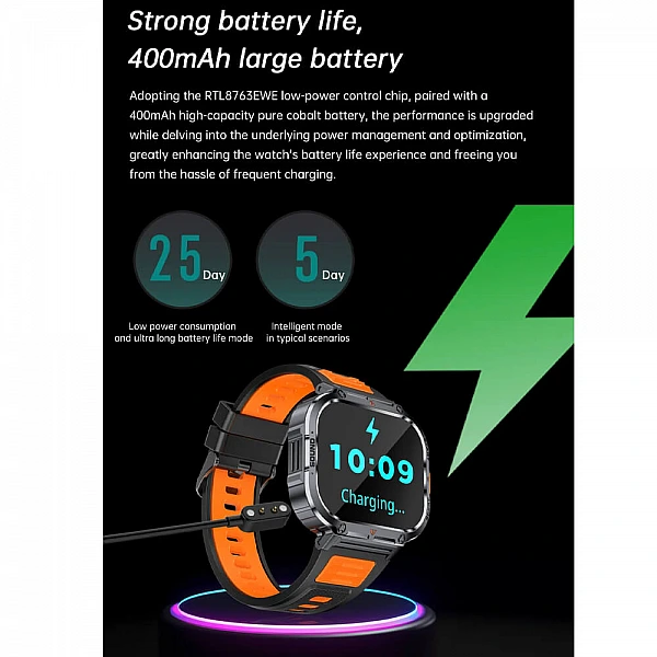 Smartwatch Microwear NX23 – Orange Black