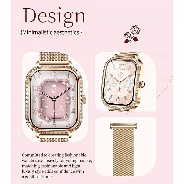 Smartwatch Microwear MK88 – Gold Steel